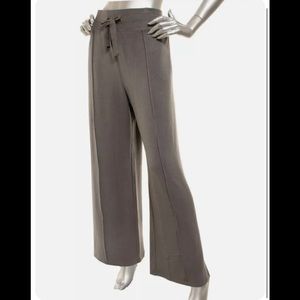 2X Athleta Women Sierra Wide Leg Center Seam Mid Rise Pants Olive Green tall